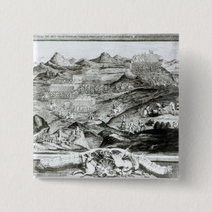 Badge Carré 5 Cm La rangée de bataille de la colline de Carberry