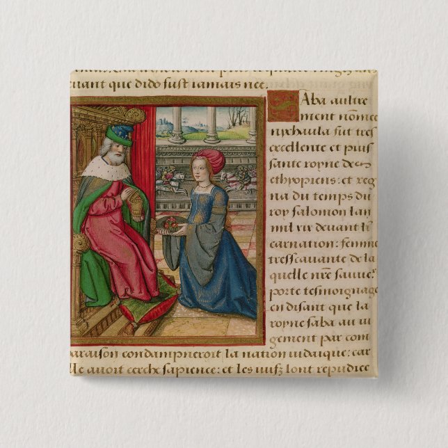 Badge Carré 5 Cm La reine de Sheba (Devant)