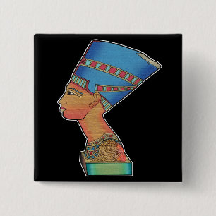 Badge Carré 5 Cm La Reine Nefertiti