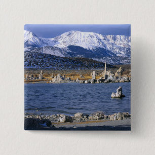 BADGE CARRÉ 5 CM LA RÉSERVE NATURELLE DE MONO LAKE TUFA,