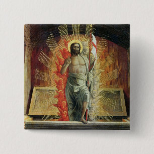 Badge Carré 5 Cm La résurrection