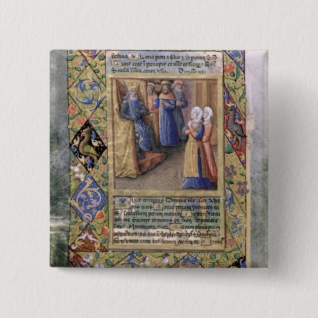 Badge Carré 5 Cm La sagesse de Solomon (Devant)