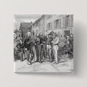 Badge Carré 5 Cm La salle de club de Zermatt en 1864, "de la monté