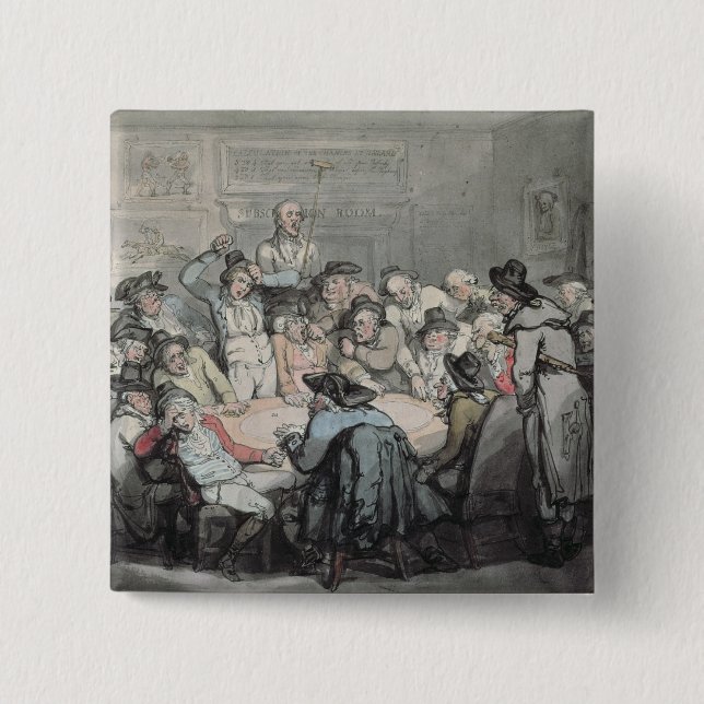 Badge Carré 5 Cm La salle de risque (Devant)