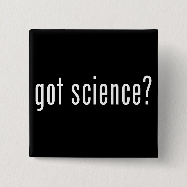 Badge Carré 5 Cm la science obtenue ? (Devant)