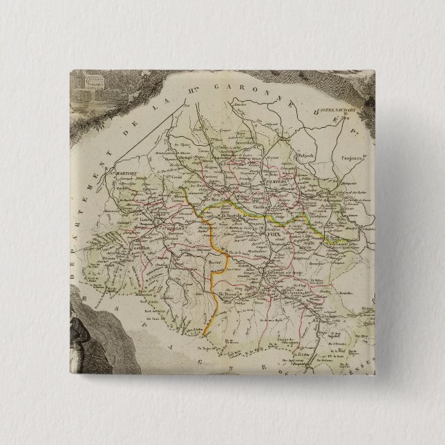 Badge Carré 5 Cm La sécheresse (Devant)