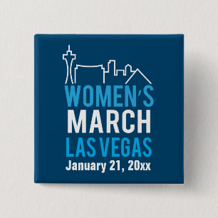 Badge Carré 5 Cm La soeur mars Las Vegas janvier des femmes