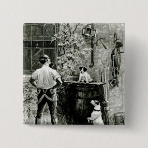 Badge Carré 5 Cm La survie du plus convenable