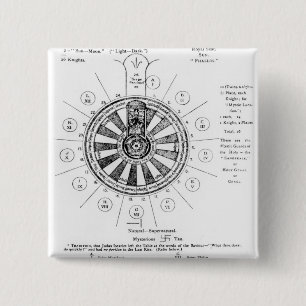 Badge Carré 5 Cm La table ronde du Roi Arthur