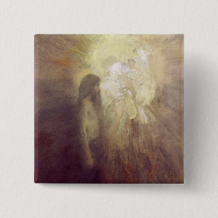 Badge Carré 5 Cm La tentation de St Anthony, 1883