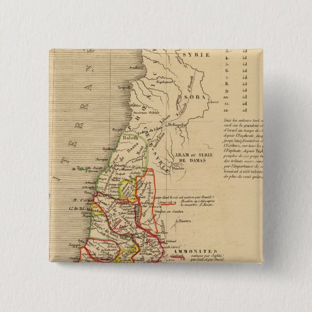 Badge Carré 5 Cm La Terre Sainte sous Salomon (Devant)
