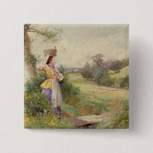 Badge Carré 5 Cm La trayeuse, 1860