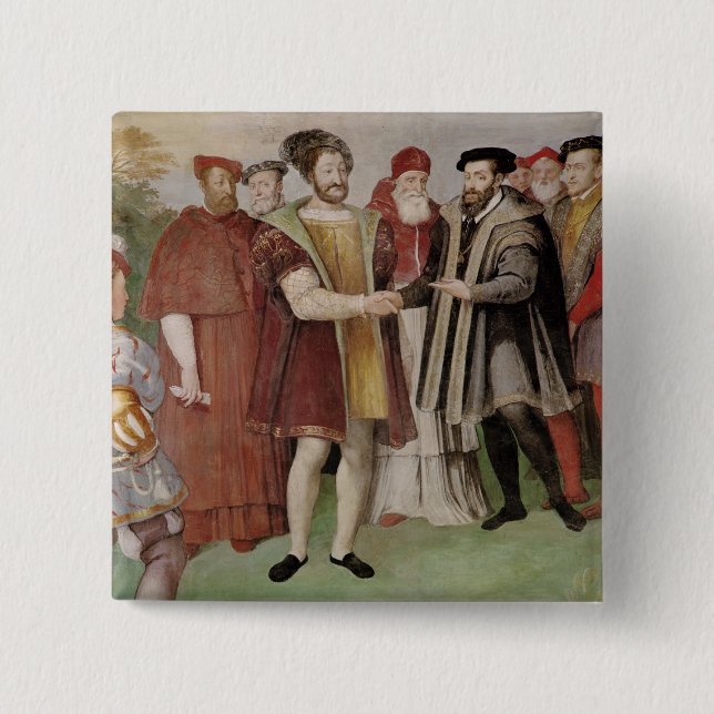 Badge Carré 5 Cm La trêve de Nice (Devant)