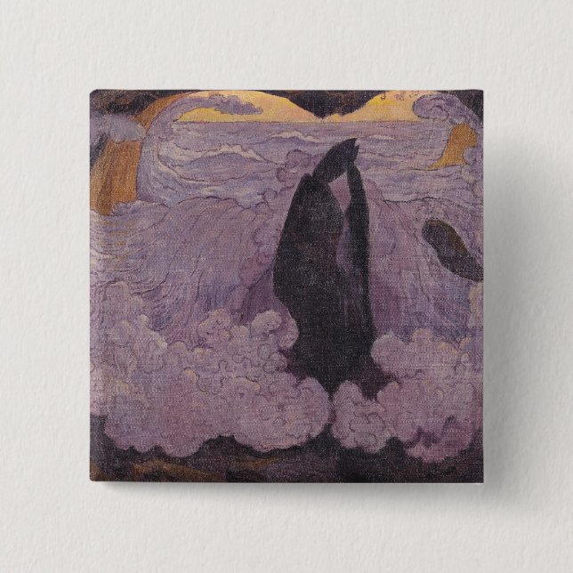 Badge Carré 5 Cm La vague violette, c.1895-6 (Devant)