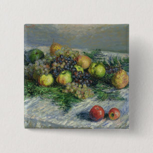Badge Carré 5 Cm La vie de Claude Monet toujours avec des poires