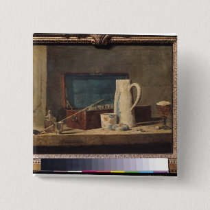 Badge Carré 5 Cm La vie toujours des tuyaux et d'un verre de