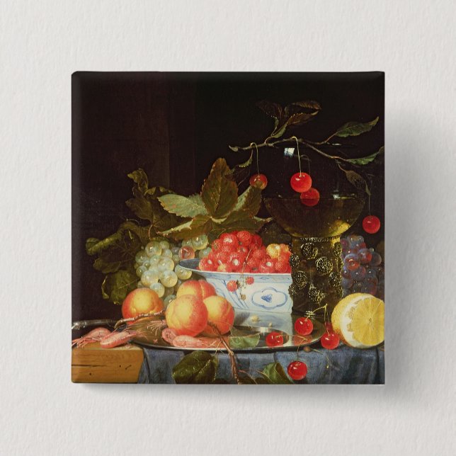 Badge Carré 5 Cm La vie toujours du fruit (Devant)
