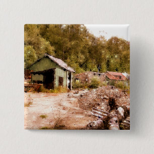 BADGE CARRÉ 5 CM LA VIEILLE MINE D'OR