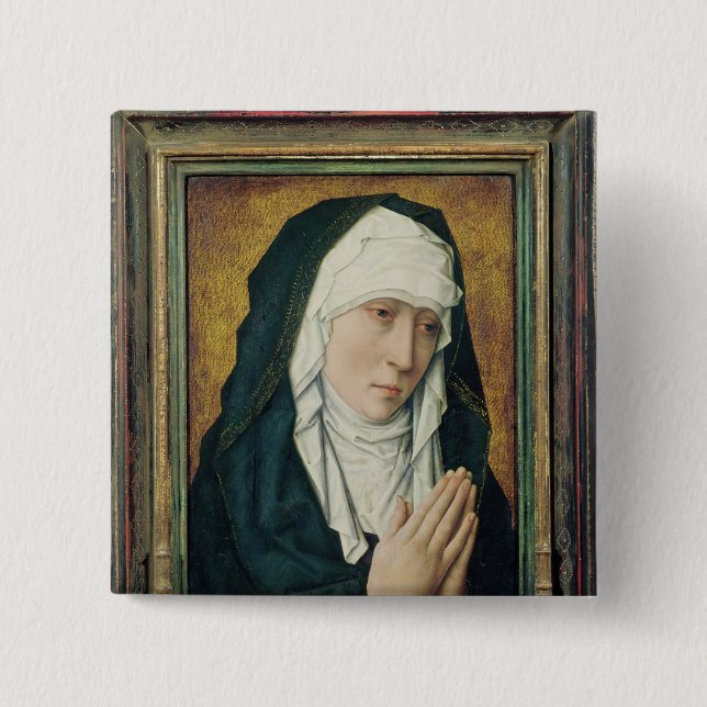 Badge Carré 5 Cm La Vierge de la peine 2 (Devant)