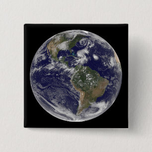 Badge Carré 5 Cm La vue de la pleine terre et quatre donnent