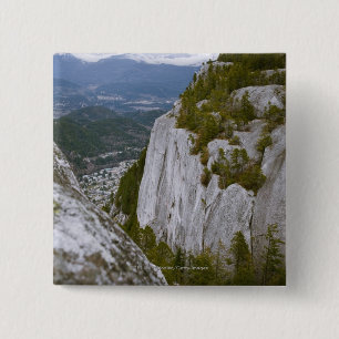 Badge Carré 5 Cm La vue "en chef" d'Arial dans Squamish