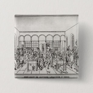 Badge Carré 5 Cm Laboratoire de chimie de baron Justus von Liebig