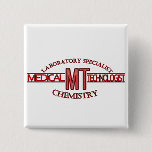 BADGE CARRÉ 5 CM LABORATOIRE SPÉCIALISÉ LAB MT CHIMIE LABORATOIRE M