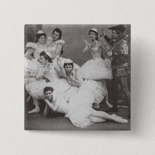 Badge Carré 5 Cm Lac swan, théâtre de Mariinsky, 1895 (photo de