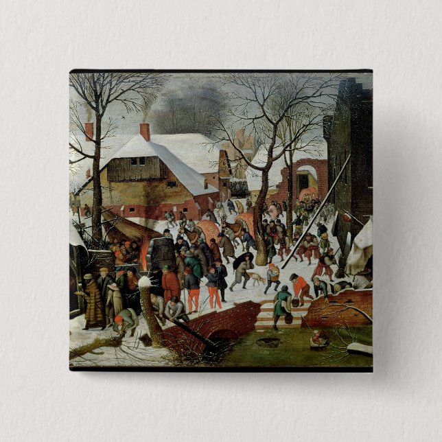 Badge Carré 5 Cm L'adoration des Magi (Devant)