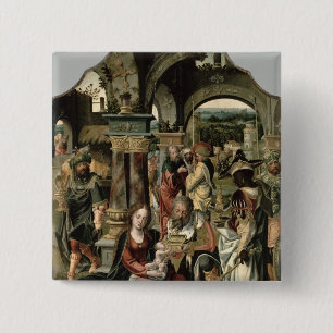 Badge Carré 5 Cm L'adoration des Magi