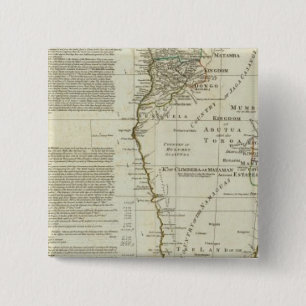 Badge Carré 5 Cm L'Afrique, avec tous ses états, royaumes