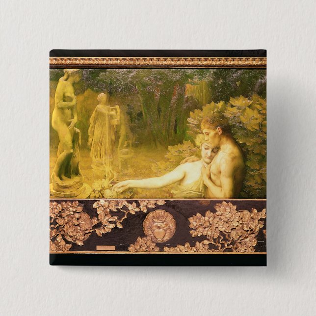 Badge Carré 5 Cm L'âge d'or, 1897-98 (Devant)
