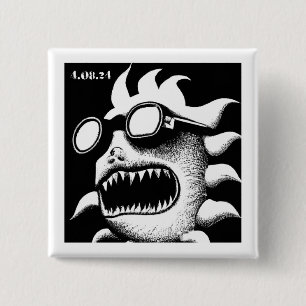 Badge Carré 5 Cm L'agonie de l'Éclipse