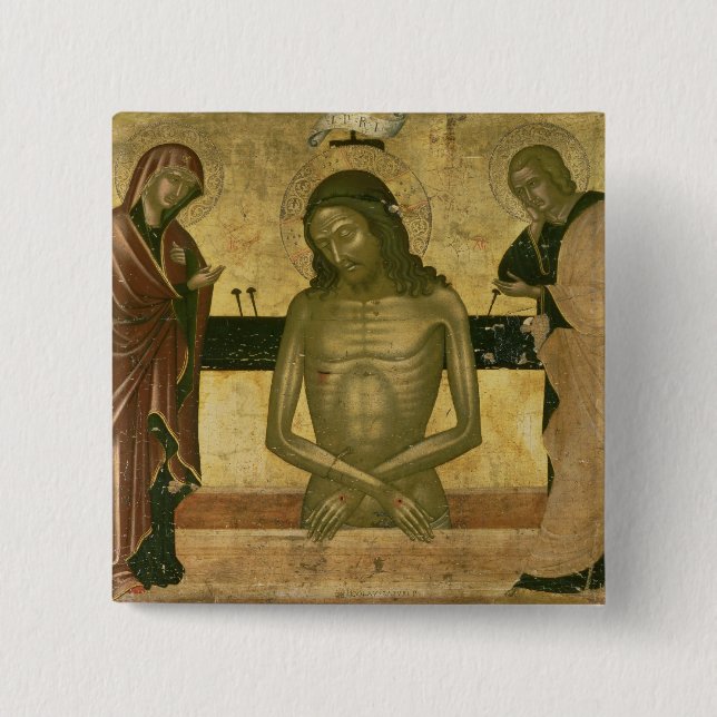 Badge Carré 5 Cm L'agonie du Christ (Devant)