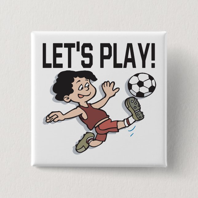 Badge Carré 5 Cm Laisse le jeu (Devant)