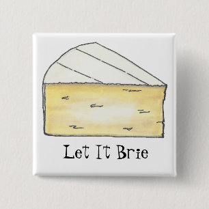 Badge Carré 5 Cm Laisser Brie (Be) Français Fromage Fromage Fromage