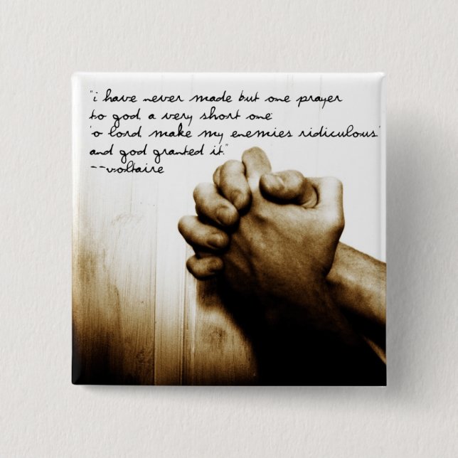 Badge Carré 5 Cm Laissez mes ennemis être ridicules (Devant)