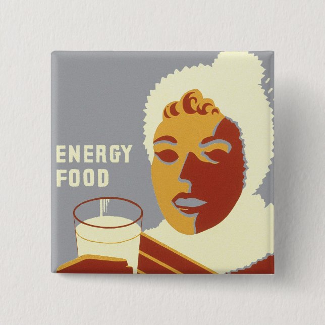 Badge Carré 5 Cm Lait pour la chaleur (Devant)