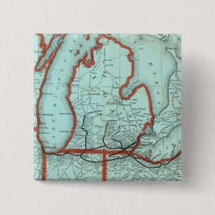 Badge Carré 5 Cm Lake Shore et Southern Michigan Railway