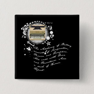 Badge Carré 5 Cm L'alchimie de l'écriture