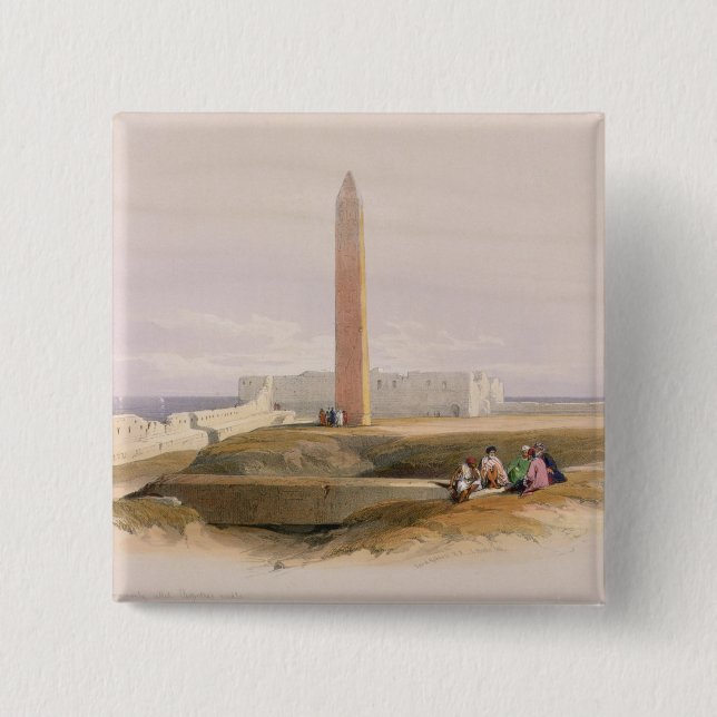 Badge Carré 5 Cm L'Alexandrie, généralement appelée Cléopâtre (Devant)