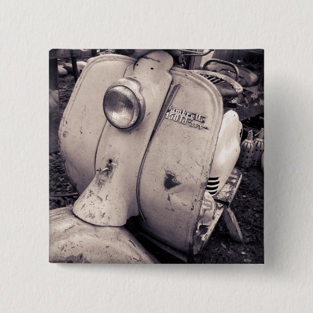 Badge Carré 5 Cm Lambretta 150 ld (Devant)