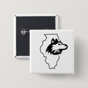 Badge Carré 5 Cm L'Amour de l'État de NIU Huskies