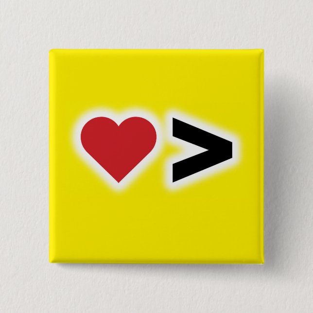 Badge Carré 5 Cm L'amour est plus grand (Devant)