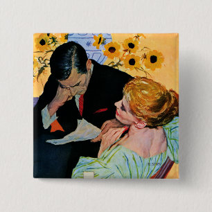 Badge Carré 5 Cm L'amour meurt lentement