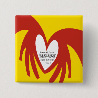 Badge Carré 5 Cm L'amour moule le bouton de crainte