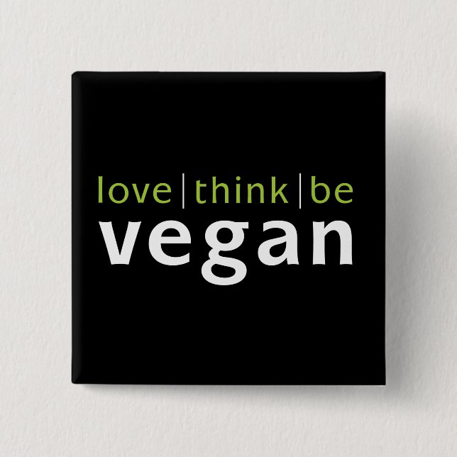 Badge Carré 5 Cm l'amour pensent soit (Devant)