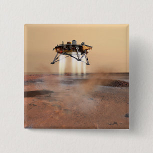 Badge Carré 5 Cm Lander de Phoenix Mars