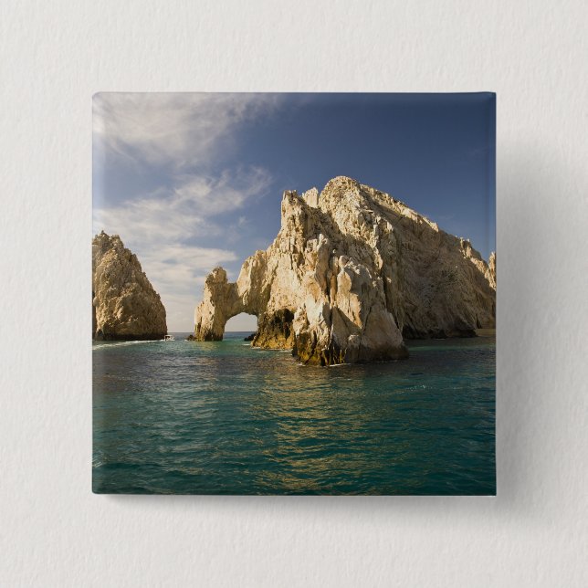 Badge Carré 5 Cm Land's End, L'Arc près de Cabo San Lucas, Baja (Devant)