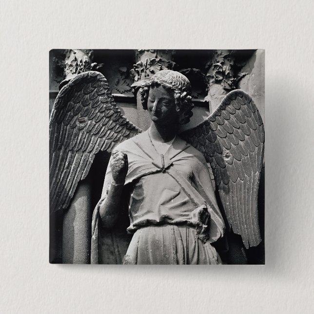 Badge Carré 5 Cm L'ange avec un sourire (Devant)